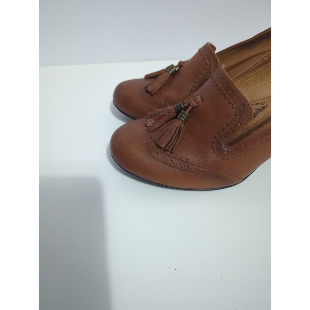 Sofft Loafer Pumps 8.5 Brown Leather Comfort Vintage Style Academia Tassel - Picture 10 of 16